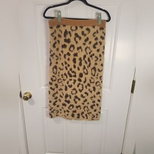 Mystree Tan and Brown Animal Print Pencil Skirt